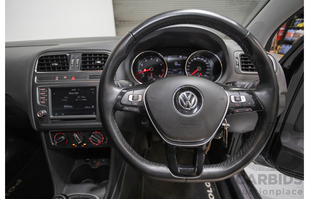 7/2017 Volkswagen Polo 81 TSI Comfortline 6R MY17 5d Hatchback Deep Black Pearlescent Turbo 1.2L
