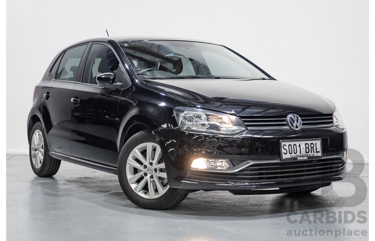7/2017 Volkswagen Polo 81 TSI Comfortline 6R MY17 5d Hatchback Deep Black Pearlescent Turbo 1.2L