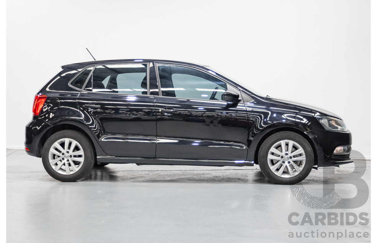 7/2017 Volkswagen Polo 81 TSI Comfortline 6R MY17 5d Hatchback Deep Black Pearlescent Turbo 1.2L