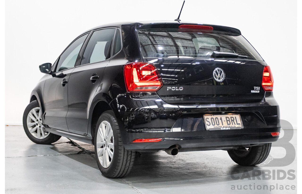 7/2017 Volkswagen Polo 81 TSI Comfortline 6R MY17 5d Hatchback Deep Black Pearlescent Turbo 1.2L