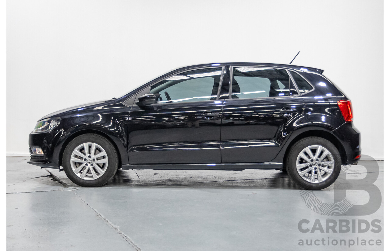 7/2017 Volkswagen Polo 81 TSI Comfortline 6R MY17 5d Hatchback Deep Black Pearlescent Turbo 1.2L