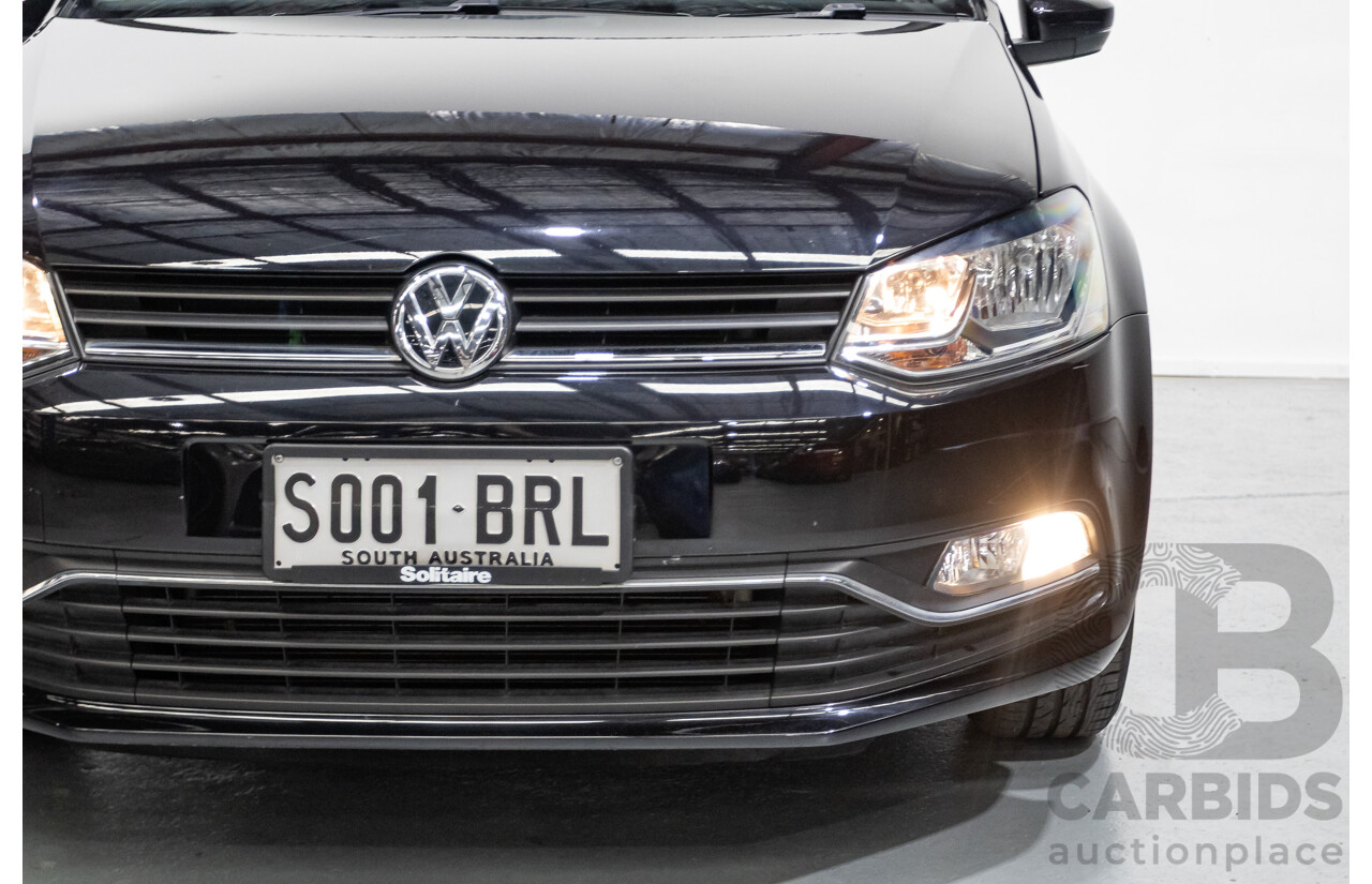7/2017 Volkswagen Polo 81 TSI Comfortline 6R MY17 5d Hatchback Deep Black Pearlescent Turbo 1.2L