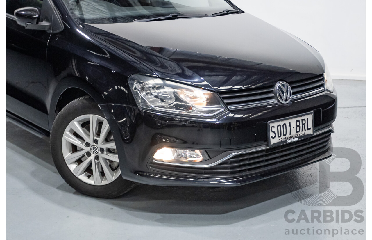 7/2017 Volkswagen Polo 81 TSI Comfortline 6R MY17 5d Hatchback Deep Black Pearlescent Turbo 1.2L