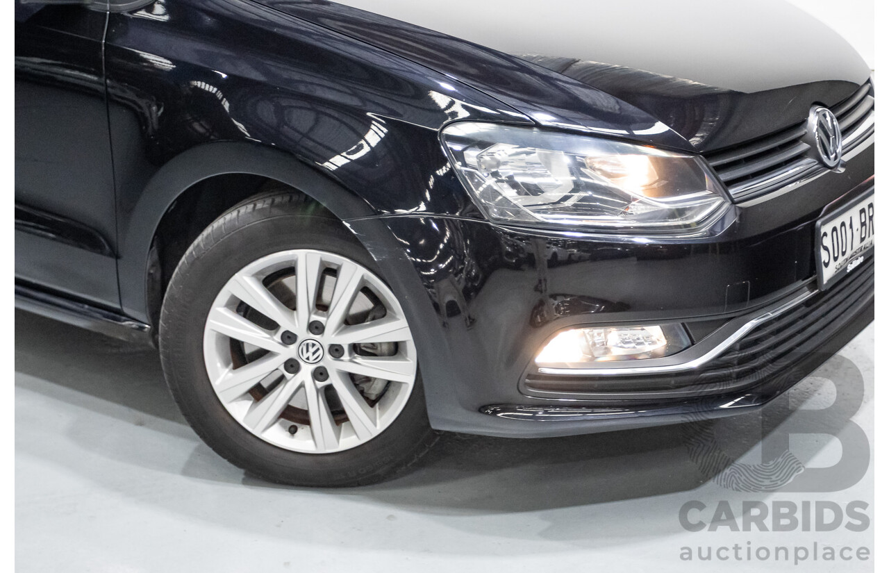 7/2017 Volkswagen Polo 81 TSI Comfortline 6R MY17 5d Hatchback Deep Black Pearlescent Turbo 1.2L