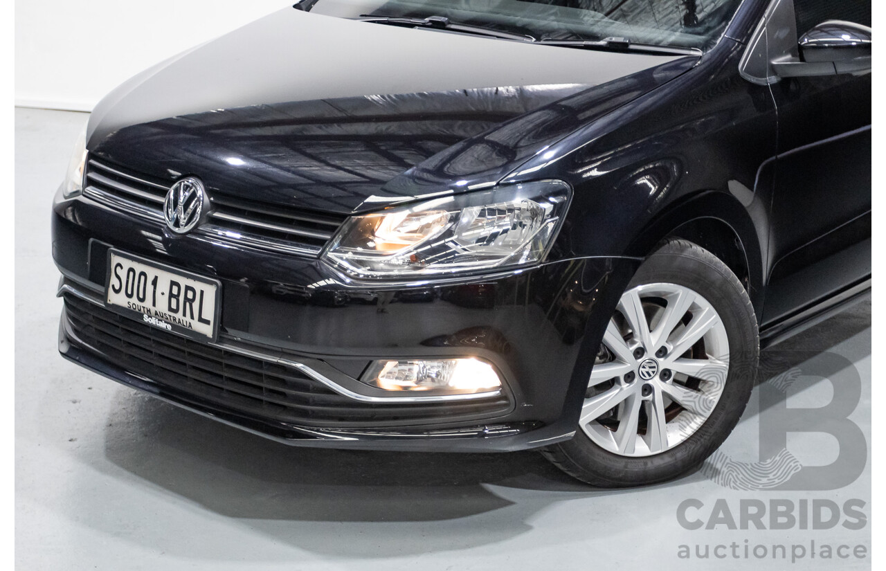 7/2017 Volkswagen Polo 81 TSI Comfortline 6R MY17 5d Hatchback Deep Black Pearlescent Turbo 1.2L