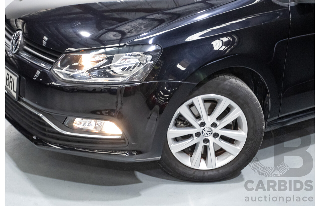 7/2017 Volkswagen Polo 81 TSI Comfortline 6R MY17 5d Hatchback Deep Black Pearlescent Turbo 1.2L