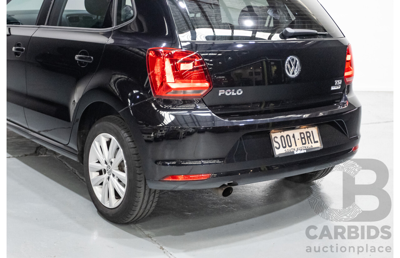 7/2017 Volkswagen Polo 81 TSI Comfortline 6R MY17 5d Hatchback Deep Black Pearlescent Turbo 1.2L
