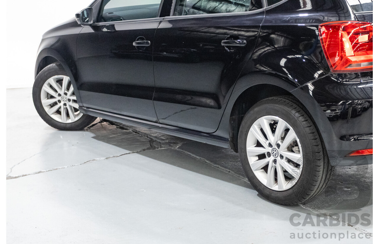 7/2017 Volkswagen Polo 81 TSI Comfortline 6R MY17 5d Hatchback Deep Black Pearlescent Turbo 1.2L