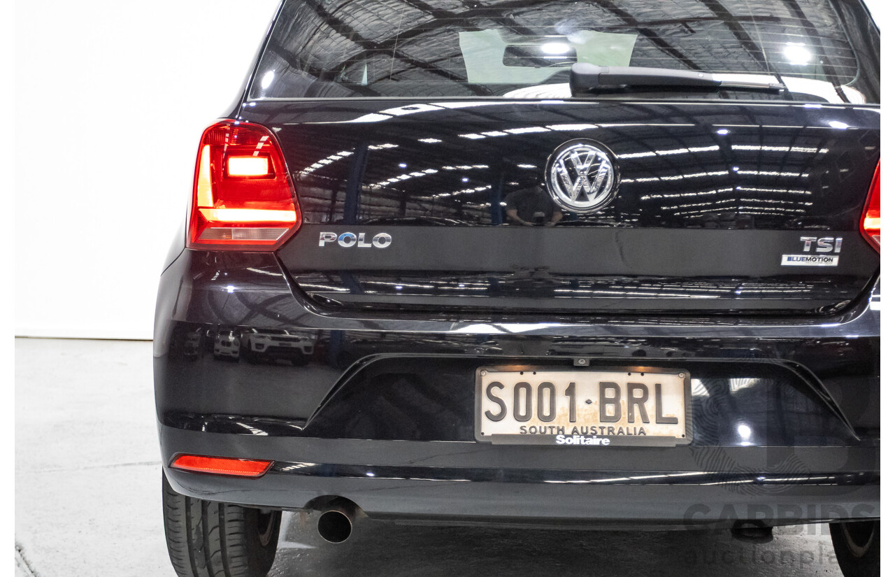 7/2017 Volkswagen Polo 81 TSI Comfortline 6R MY17 5d Hatchback Deep Black Pearlescent Turbo 1.2L