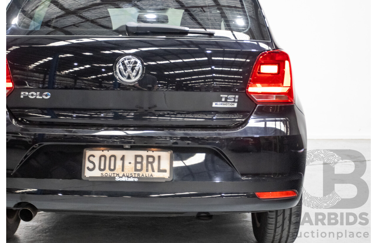 7/2017 Volkswagen Polo 81 TSI Comfortline 6R MY17 5d Hatchback Deep Black Pearlescent Turbo 1.2L