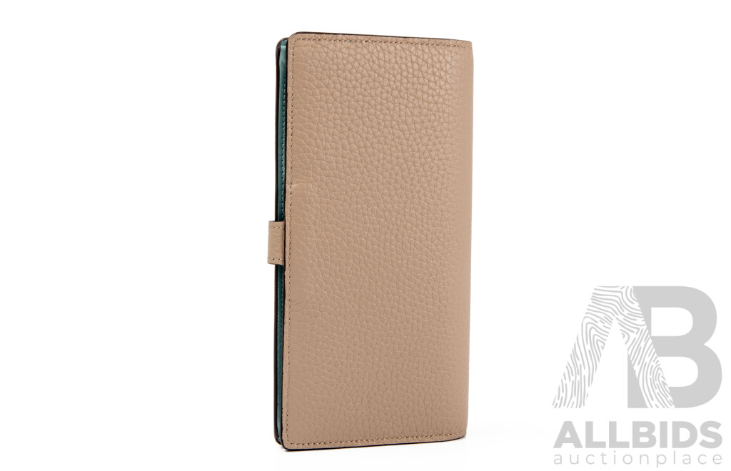 Beige Taurillon Leather Vertical Long Wallet by Louis Vuitton - M81367