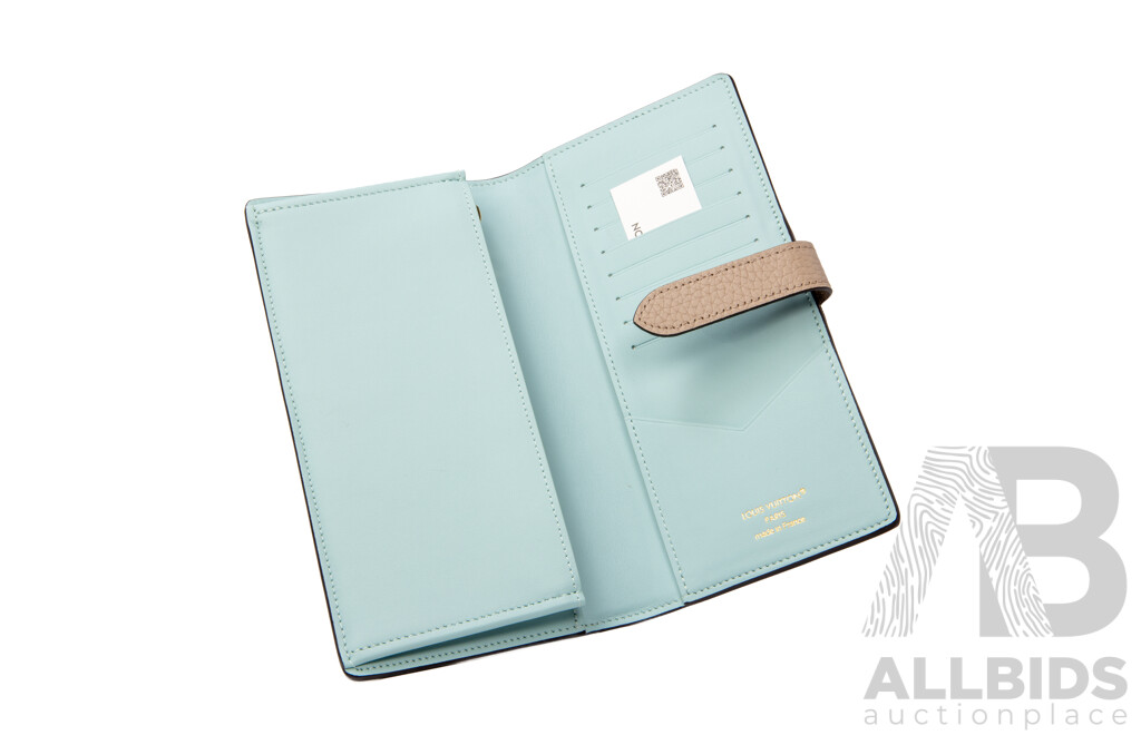 Beige Taurillon Leather Vertical Long Wallet by Louis Vuitton - M81367