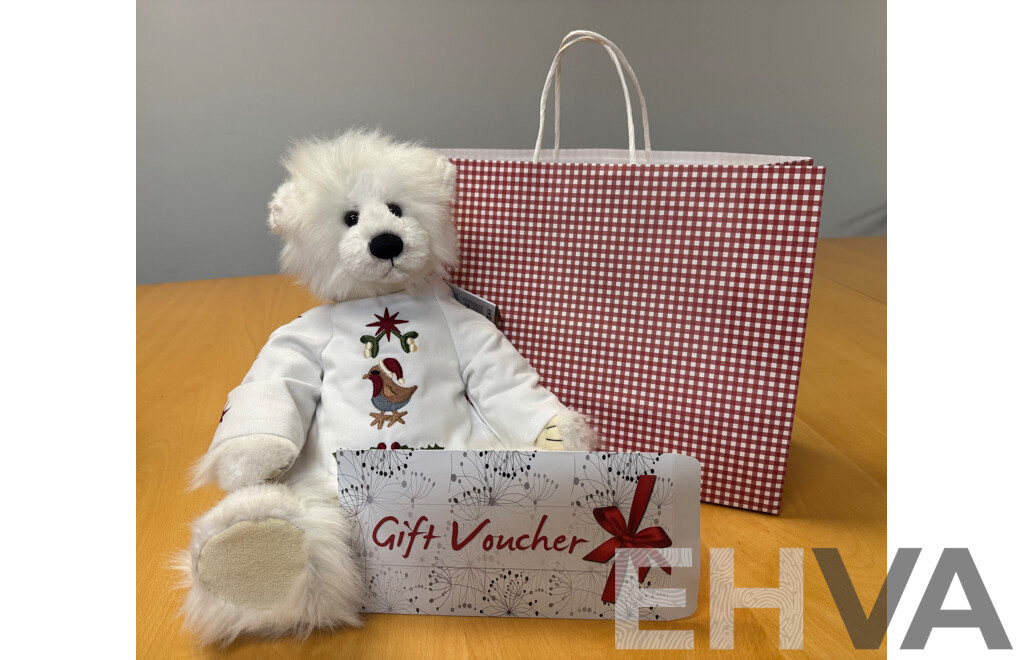 Holly Jolly Charlie Bear and $100  Under the Mistletoe Voucher