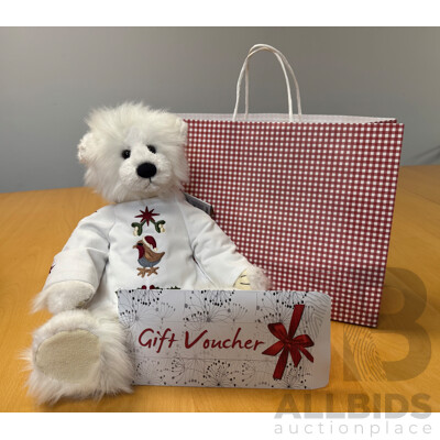 Holly Jolly Charlie Bear and $100  Under the Mistletoe Voucher