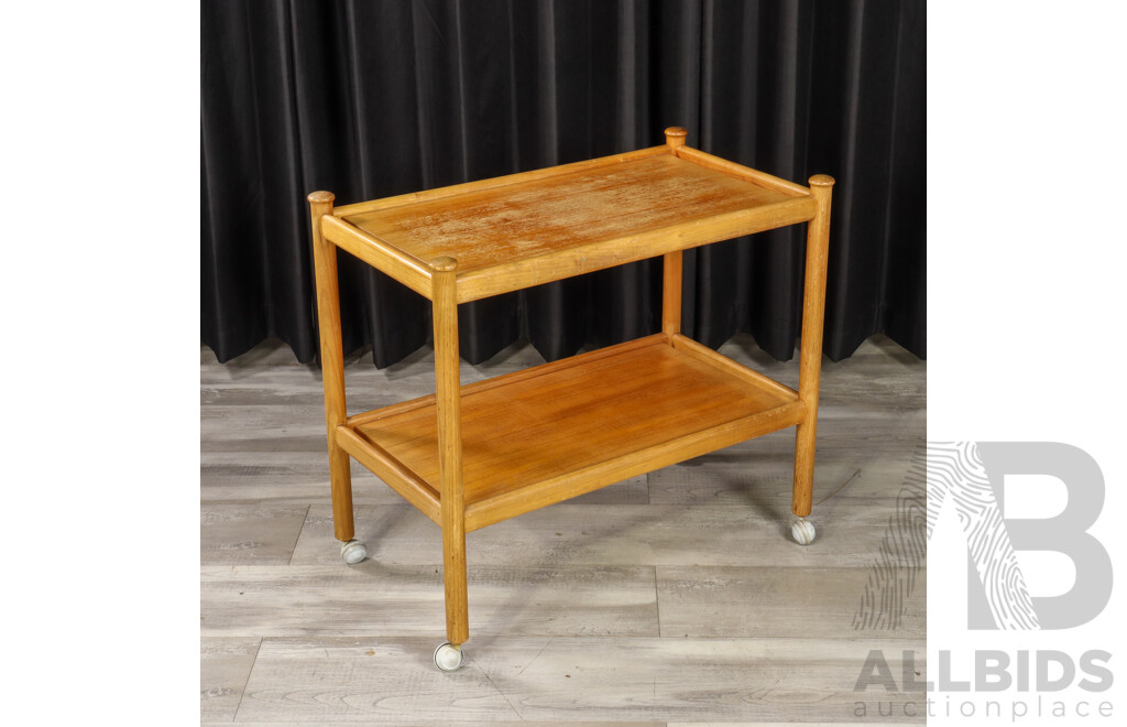Vintage Teak Tea Trolley