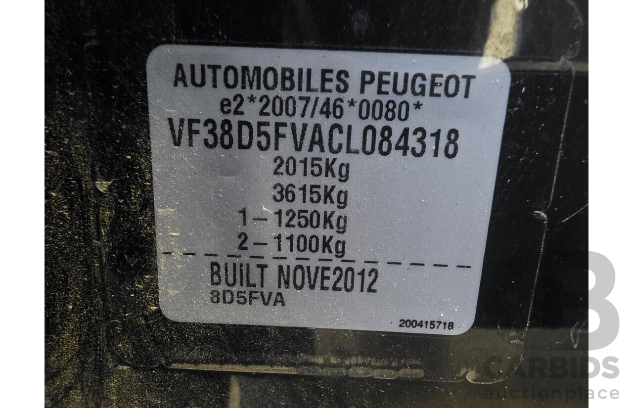8/2013 Peugeot 508 Allure 1.6T 4d Sedan Black Turbo 1.6L