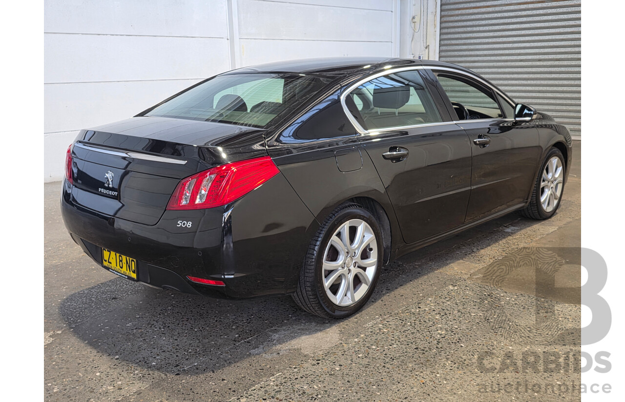 8/2013 Peugeot 508 Allure 1.6T 4d Sedan Black Turbo 1.6L