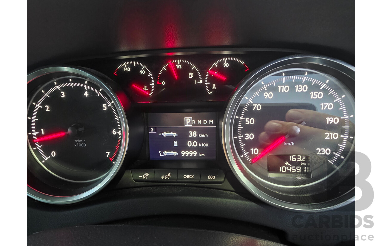 8/2013 Peugeot 508 Allure 1.6T 4d Sedan Black Turbo 1.6L