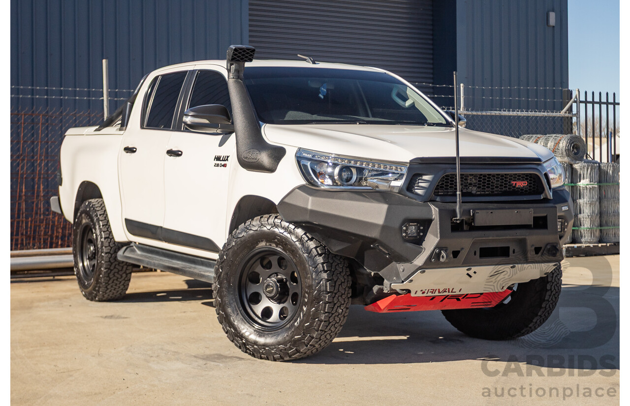 8/2017 Toyota Hilux TRD SR5 (4x4) GUN126R MY17 Dual Cab Utility White Turbo Diesel 2.8L