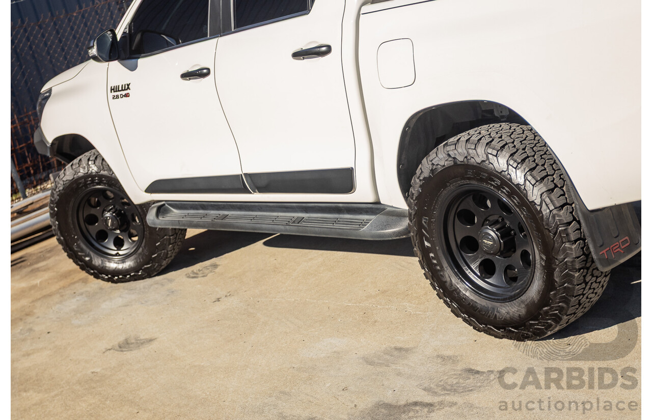 8/2017 Toyota Hilux TRD SR5 (4x4) GUN126R MY17 Dual Cab Utility White Turbo Diesel 2.8L
