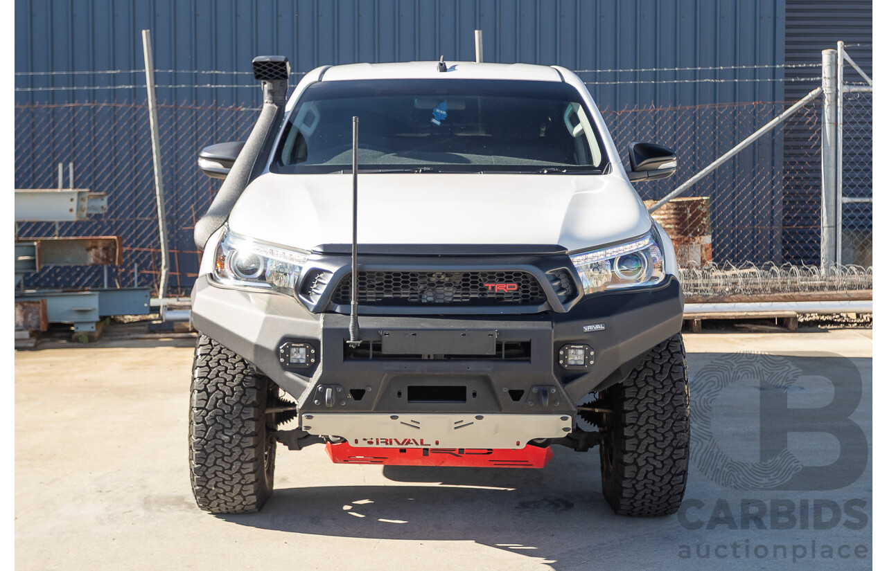 8/2017 Toyota Hilux TRD SR5 (4x4) GUN126R MY17 Dual Cab Utility White Turbo Diesel 2.8L