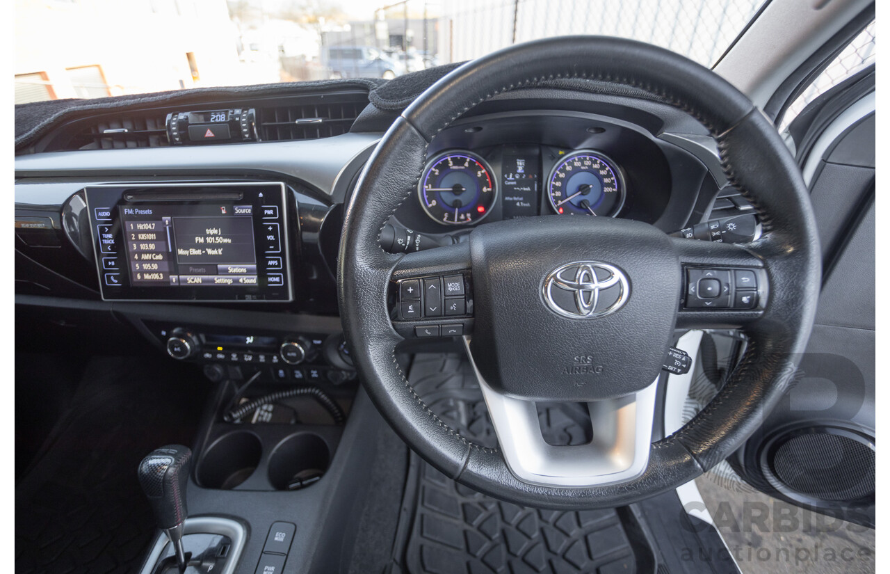 8/2017 Toyota Hilux TRD SR5 (4x4) GUN126R MY17 Dual Cab Utility White Turbo Diesel 2.8L