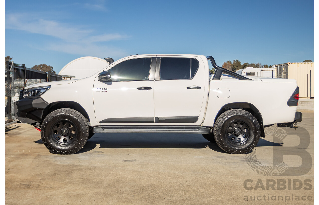 8/2017 Toyota Hilux TRD SR5 (4x4) GUN126R MY17 Dual Cab Utility White Turbo Diesel 2.8L