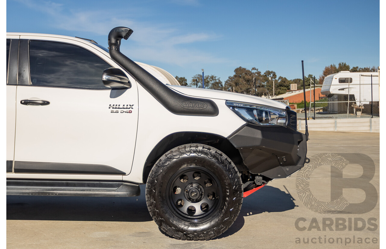 8/2017 Toyota Hilux TRD SR5 (4x4) GUN126R MY17 Dual Cab Utility White Turbo Diesel 2.8L