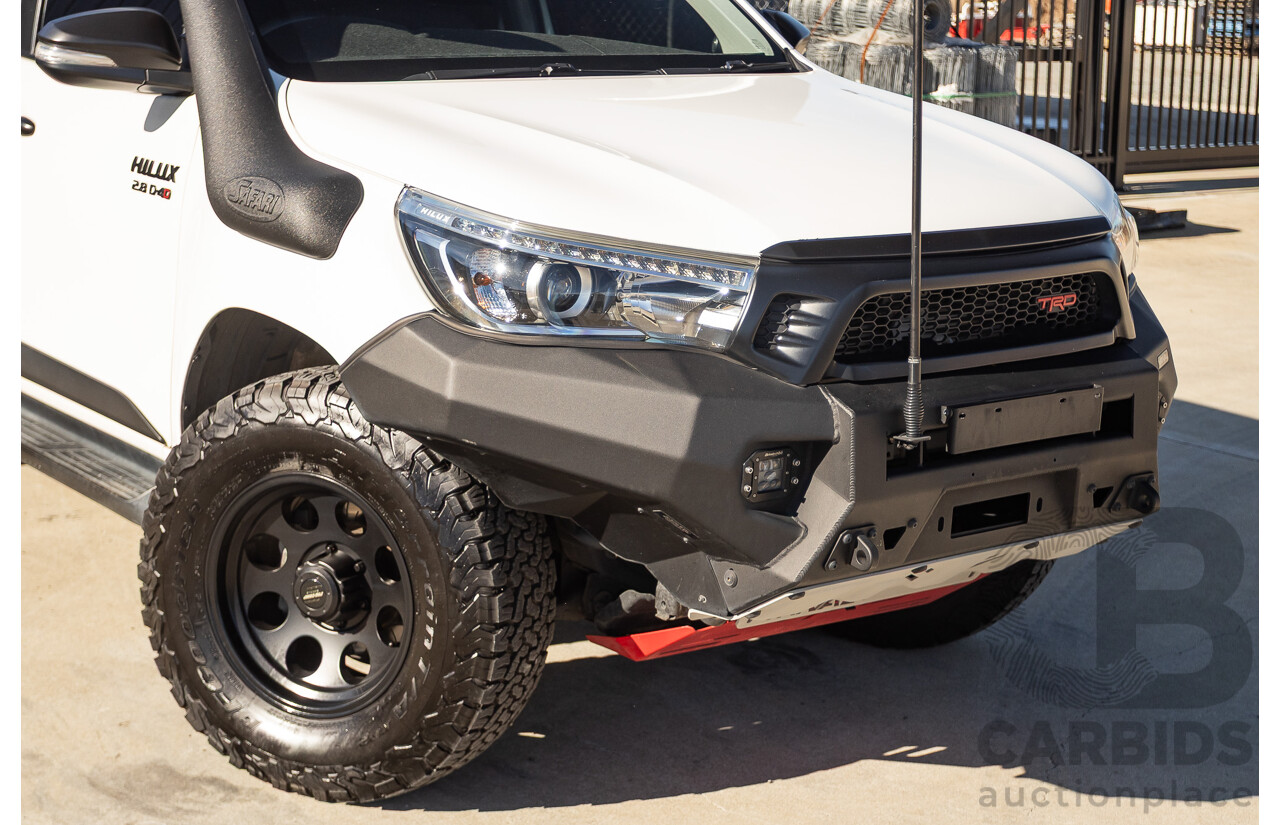 8/2017 Toyota Hilux TRD SR5 (4x4) GUN126R MY17 Dual Cab Utility White Turbo Diesel 2.8L