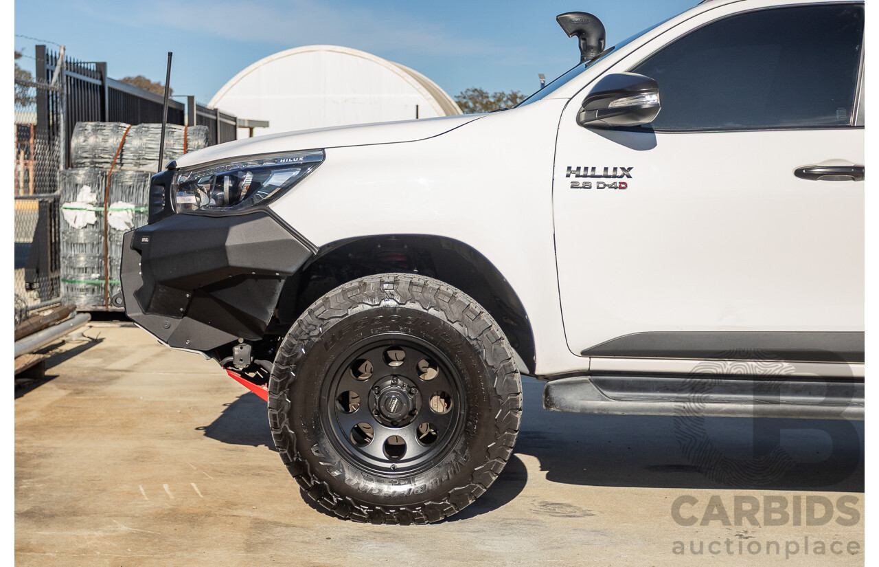 8/2017 Toyota Hilux TRD SR5 (4x4) GUN126R MY17 Dual Cab Utility White Turbo Diesel 2.8L