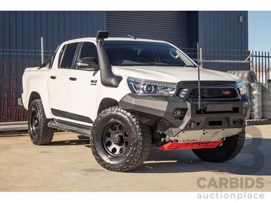 8/2017 Toyota Hilux TRD SR5 (4x4) GUN126R MY17 Dual Cab Utility White Turbo Diesel 2.8L