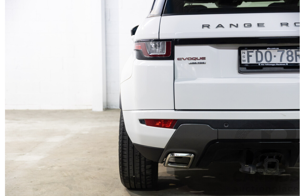 09/2016 Range Rover Evoque Td4 180 HSE DYNAMIC AWD LV MY17 5D Wagon Fuji White Diesel Turbo 2.0L