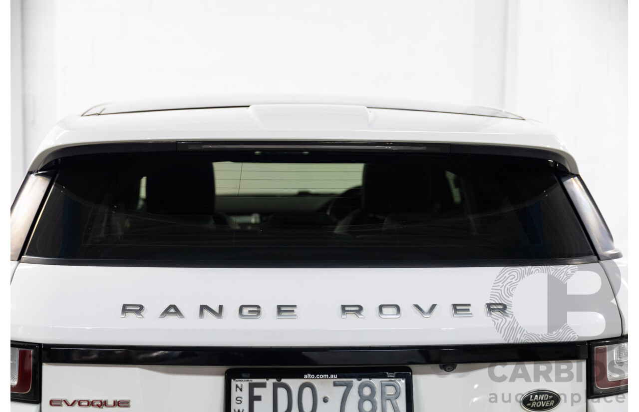 09/2016 Range Rover Evoque Td4 180 HSE DYNAMIC AWD LV MY17 5D Wagon Fuji White Diesel Turbo 2.0L