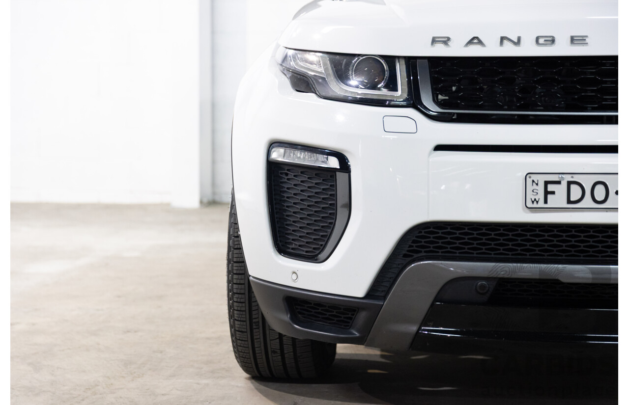 09/2016 Range Rover Evoque Td4 180 HSE DYNAMIC AWD LV MY17 5D Wagon Fuji White Diesel Turbo 2.0L