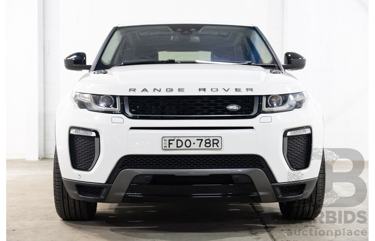 09/2016 Range Rover Evoque Td4 180 HSE DYNAMIC AWD LV MY17 5D Wagon Fuji White Diesel Turbo 2.0L