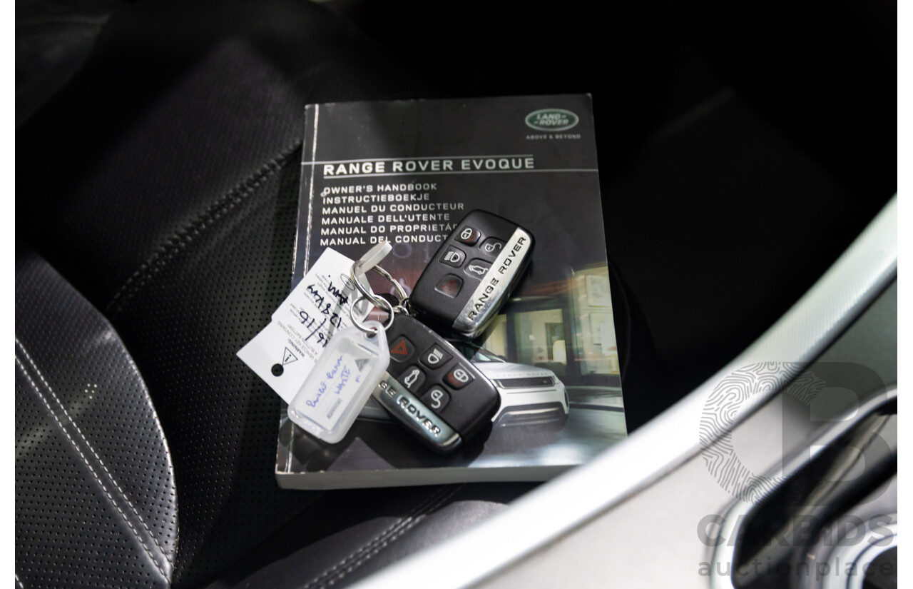 09/2016 Range Rover Evoque Td4 180 HSE DYNAMIC AWD LV MY17 5D Wagon Fuji White Diesel Turbo 2.0L