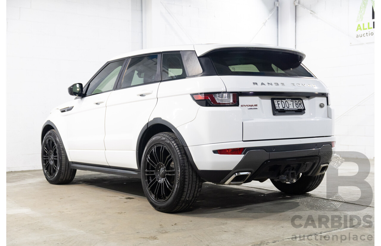 09/2016 Range Rover Evoque Td4 180 HSE DYNAMIC AWD LV MY17 5D Wagon Fuji White Diesel Turbo 2.0L