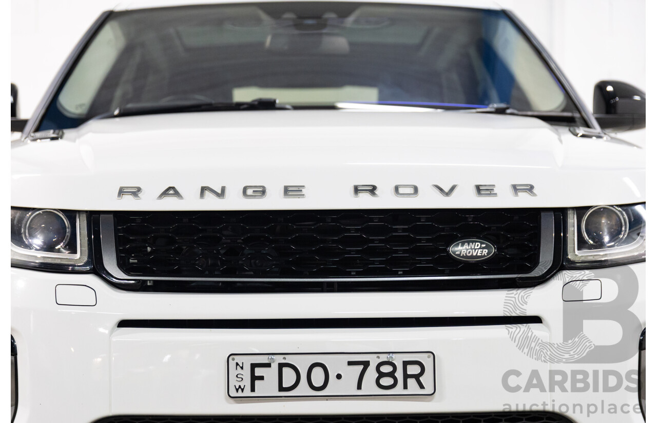 09/2016 Range Rover Evoque Td4 180 HSE DYNAMIC AWD LV MY17 5D Wagon Fuji White Diesel Turbo 2.0L