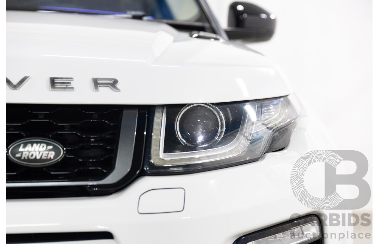 09/2016 Range Rover Evoque Td4 180 HSE DYNAMIC AWD LV MY17 5D Wagon Fuji White Diesel Turbo 2.0L