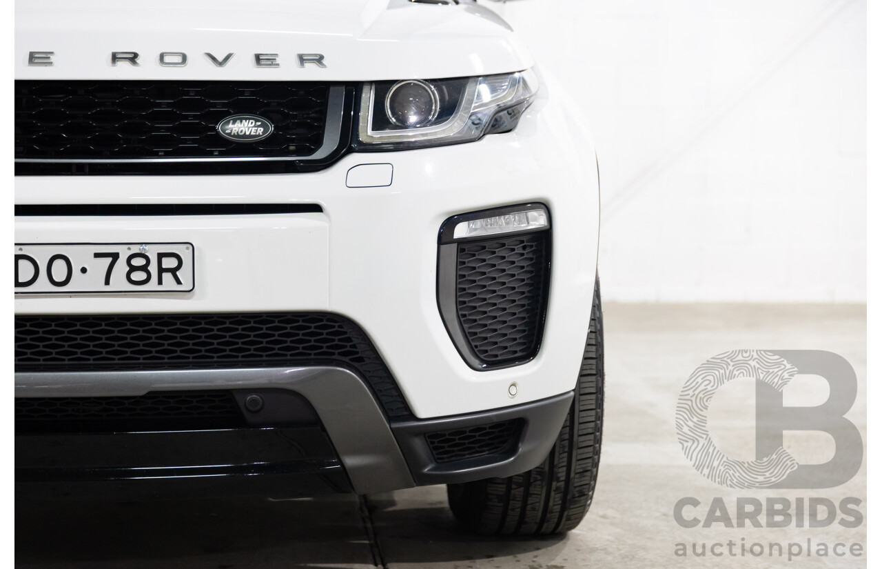 09/2016 Range Rover Evoque Td4 180 HSE DYNAMIC AWD LV MY17 5D Wagon Fuji White Diesel Turbo 2.0L