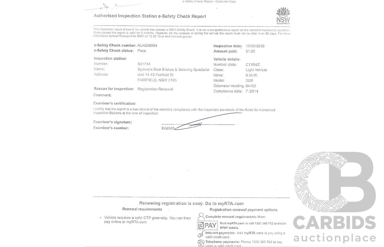 7/2014 BMW 320i F30 MY14 Upgrade 4d Sedan Glacier Silver Metallic Turbo 2.0L