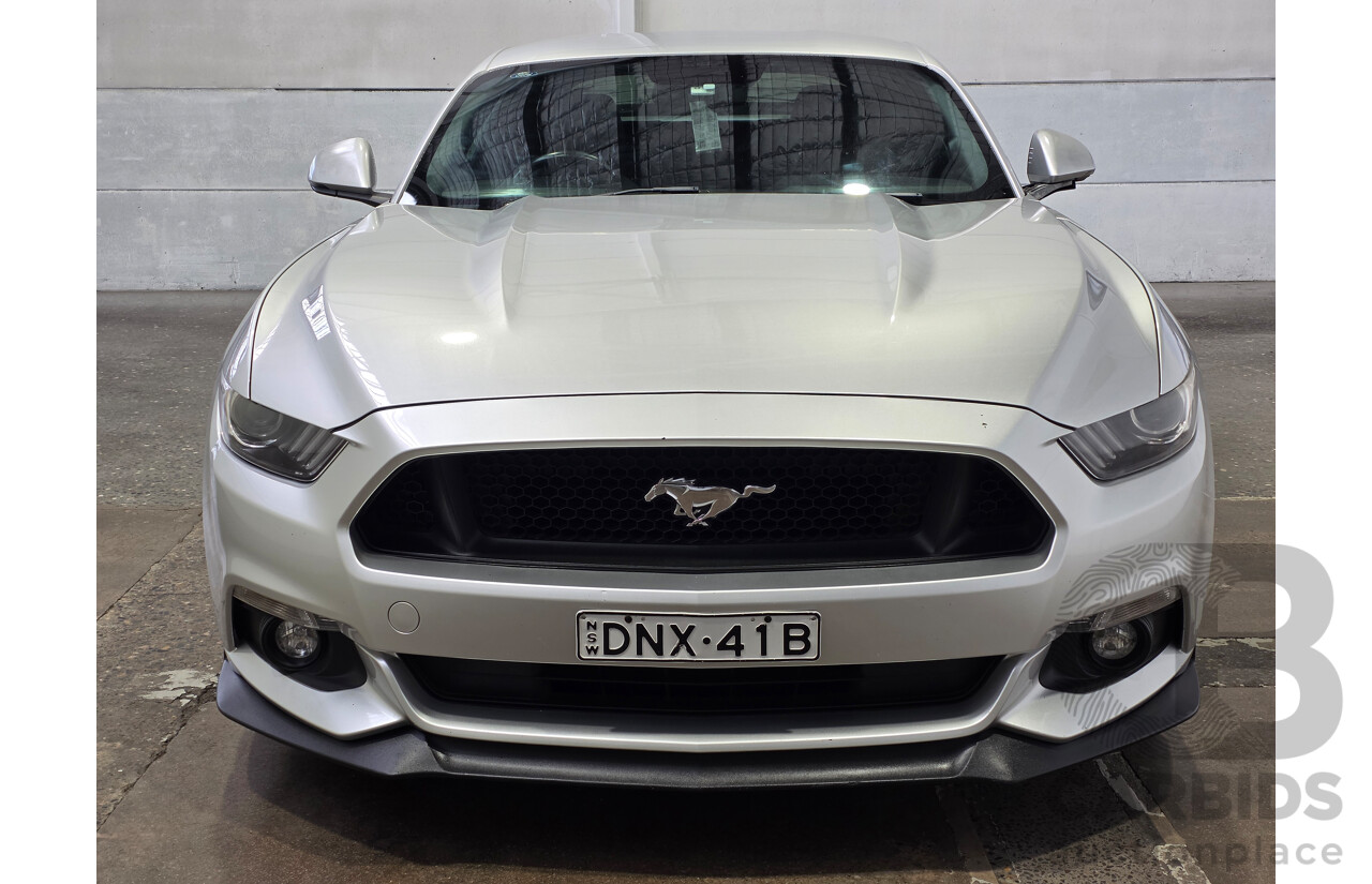 4/2017 Ford Mustang Fastback GT 5.0 FM MY17 2d Coupe Ingot Silver Metallic V8 5.0L