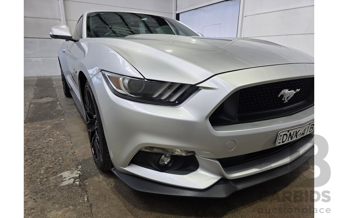 4/2017 Ford Mustang Fastback GT 5.0 FM MY17 2d Coupe Ingot Silver Metallic V8 5.0L