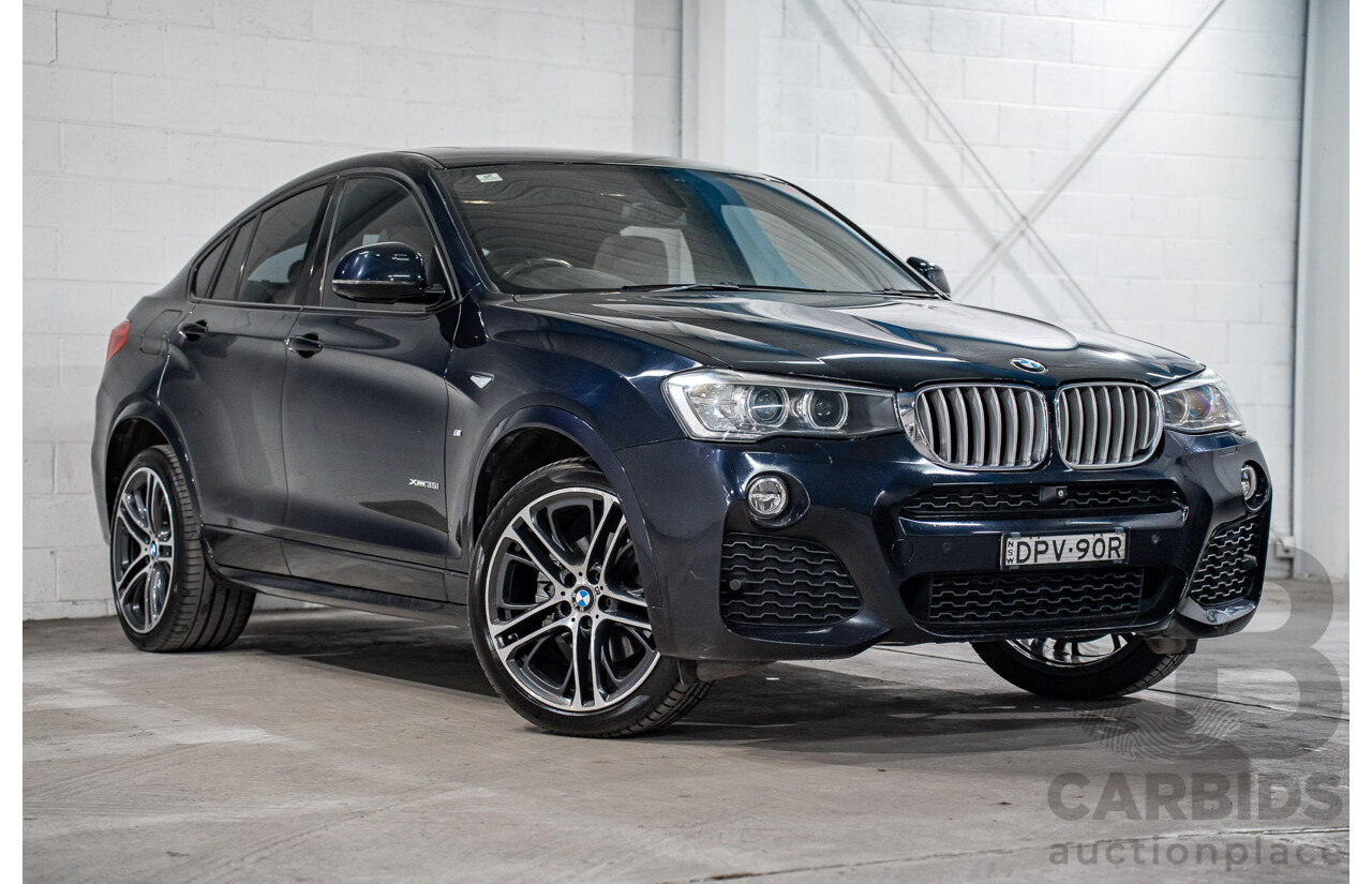 8/2015 Bmw X4 Xdrive 35i M Sport F26 MY15 5d Coupe Carbon Black Metallic Turbo 3.0L