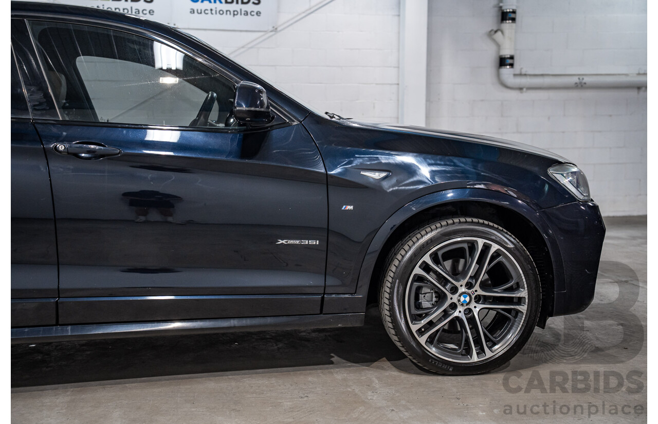 8/2015 Bmw X4 Xdrive 35i M Sport F26 MY15 5d Coupe Carbon Black Metallic Turbo 3.0L