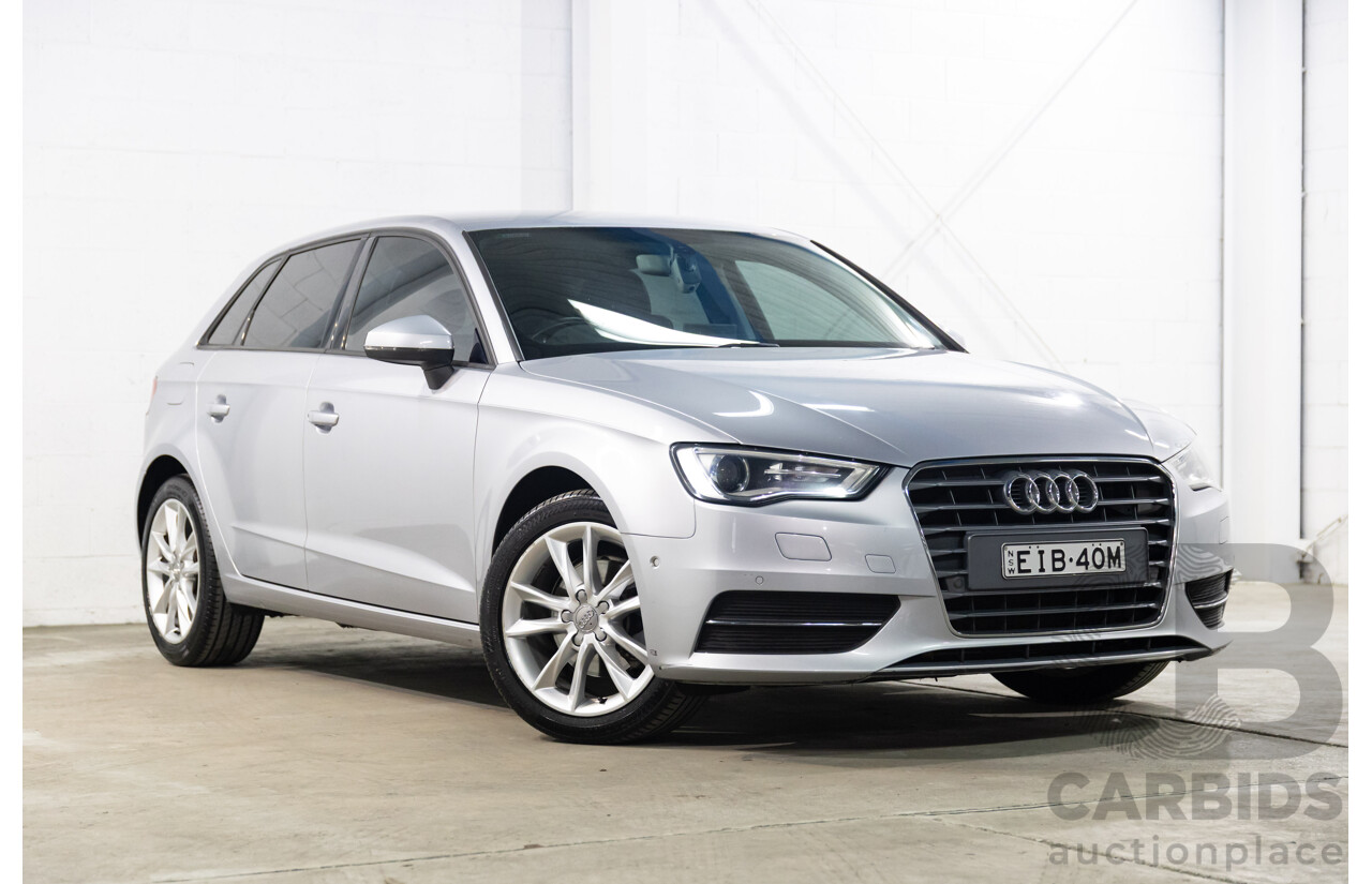 09/2015 Audi A3 SPORTBACK 1.6 TDI ATTRACTION FWD 8V MY16 5D Hatchback Ice Silver Metallic Turbo Diesel 1.6L
