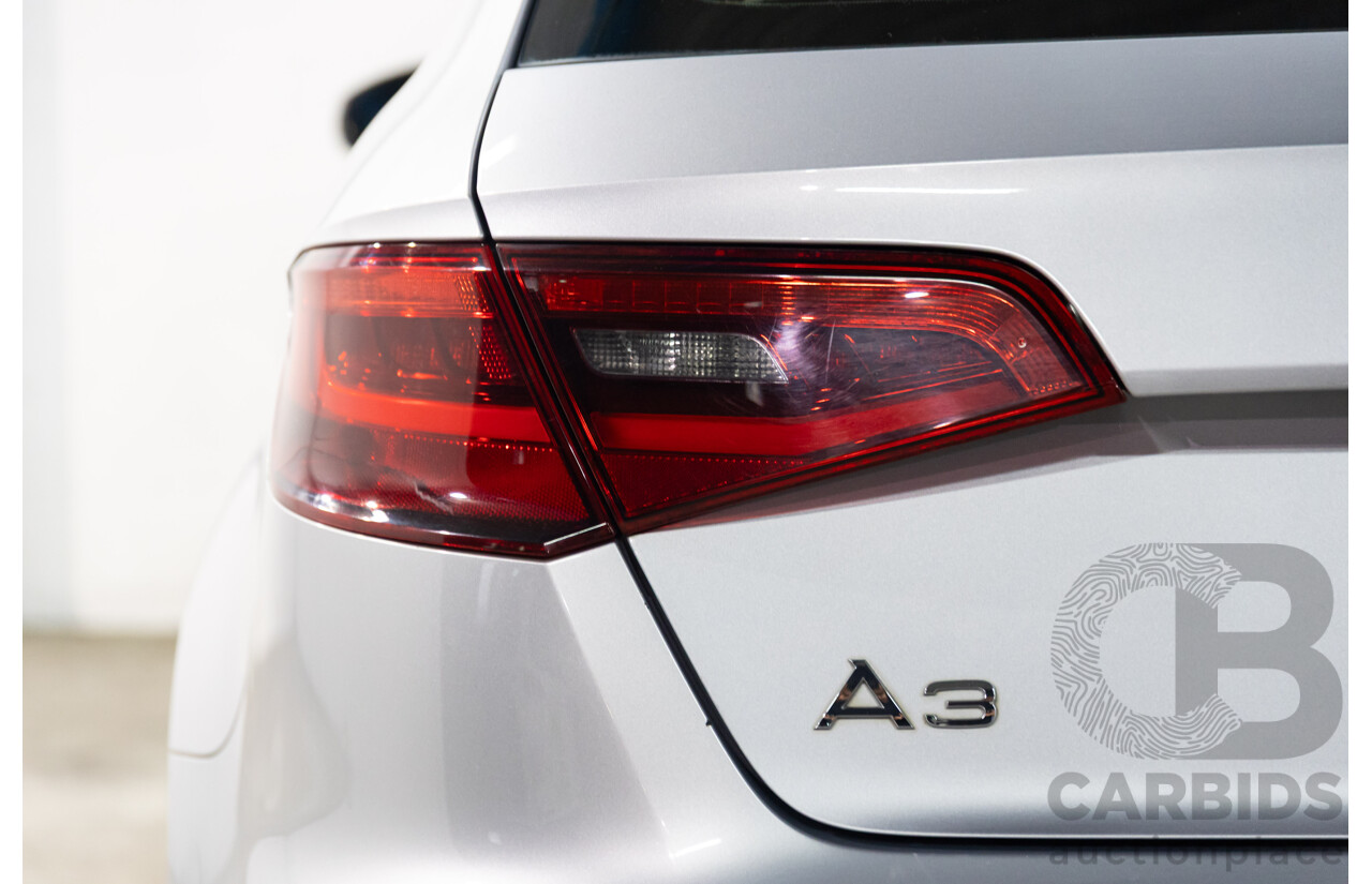 09/2015 Audi A3 SPORTBACK 1.6 TDI ATTRACTION FWD 8V MY16 5D Hatchback Ice Silver Metallic Turbo Diesel 1.6L