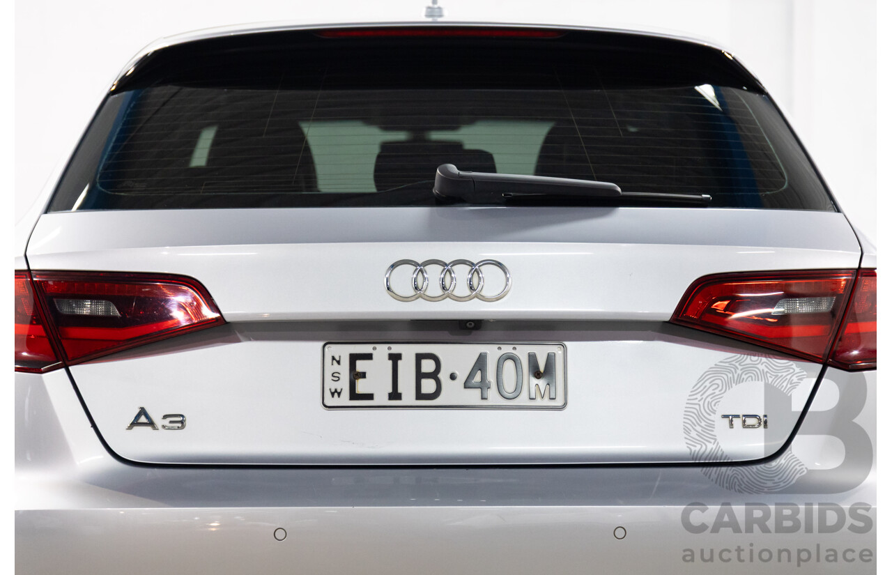 09/2015 Audi A3 SPORTBACK 1.6 TDI ATTRACTION FWD 8V MY16 5D Hatchback Ice Silver Metallic Turbo Diesel 1.6L