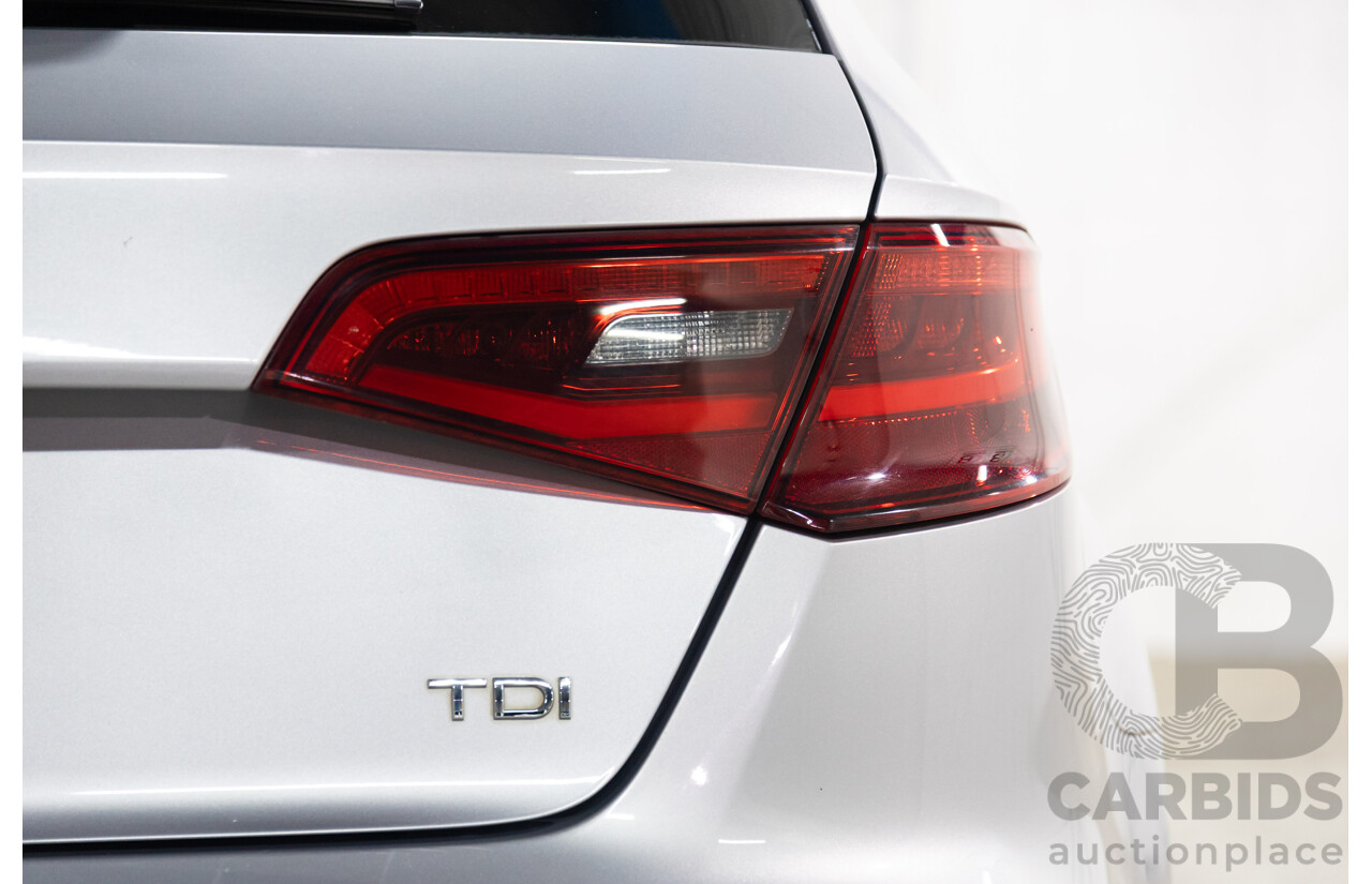 09/2015 Audi A3 SPORTBACK 1.6 TDI ATTRACTION FWD 8V MY16 5D Hatchback Ice Silver Metallic Turbo Diesel 1.6L