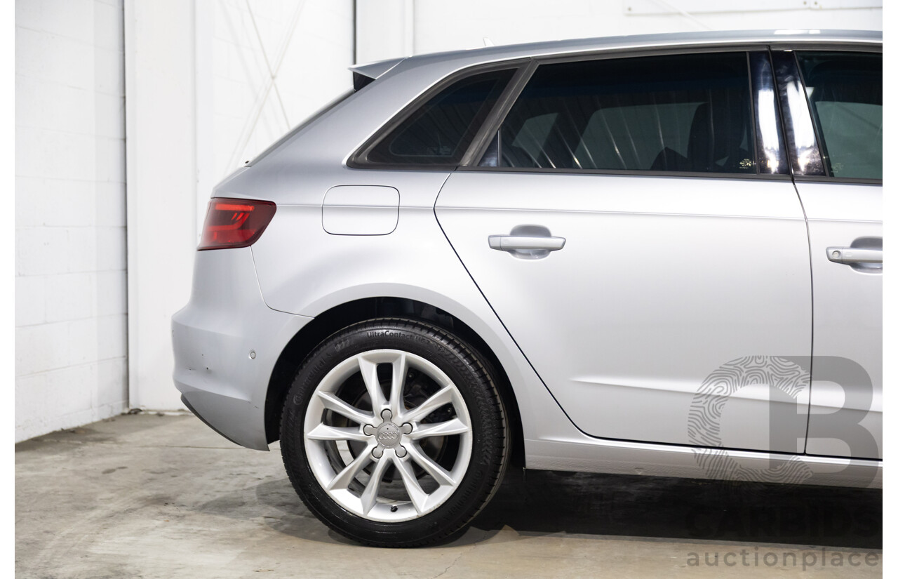09/2015 Audi A3 SPORTBACK 1.6 TDI ATTRACTION FWD 8V MY16 5D Hatchback Ice Silver Metallic Turbo Diesel 1.6L